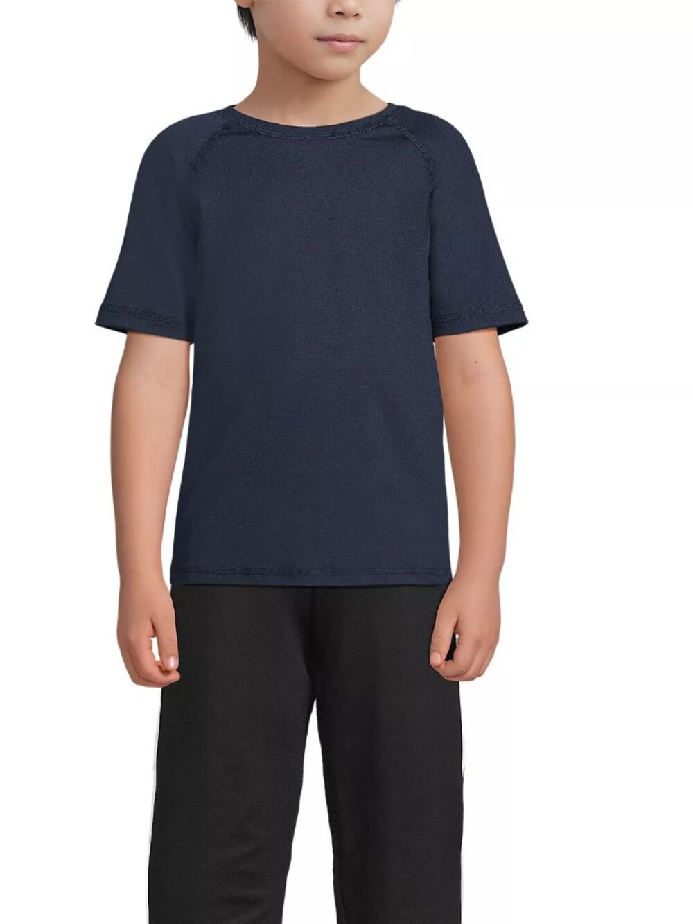 LANDS' END School Uniform Kids Short Sleeve Active Tee - CLASSIC NAVY